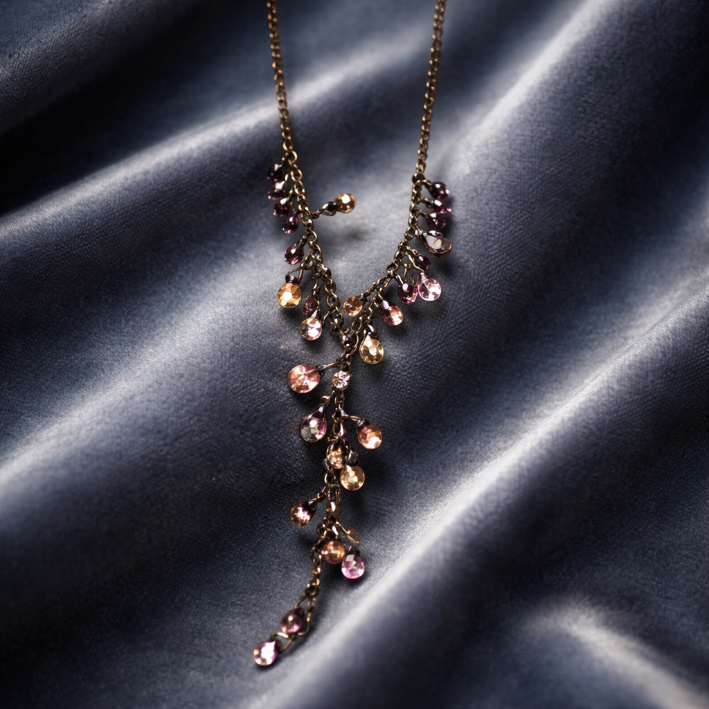 The "Vineyard Dreams" Multi-Gemstone Lariat Necklace