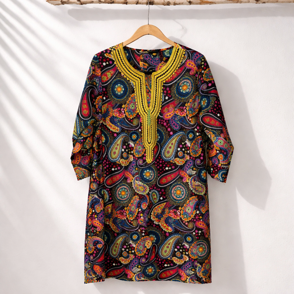 Bold, oversized paisley and mandala print Size - one size
