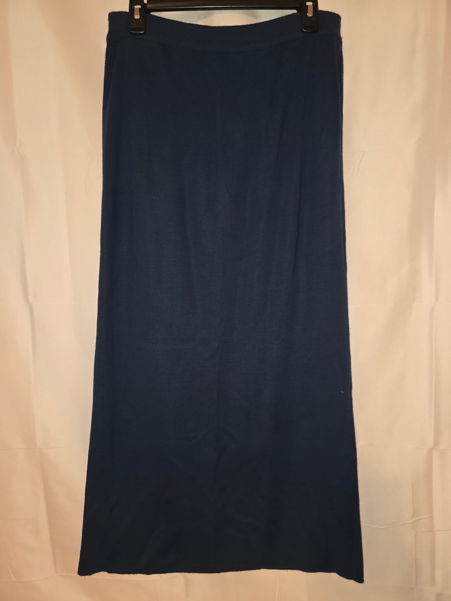 New without Tag Adrianna Papell The "Everyday Essential" Navy Blue Straight-Leg Maxi Skirt Size Large