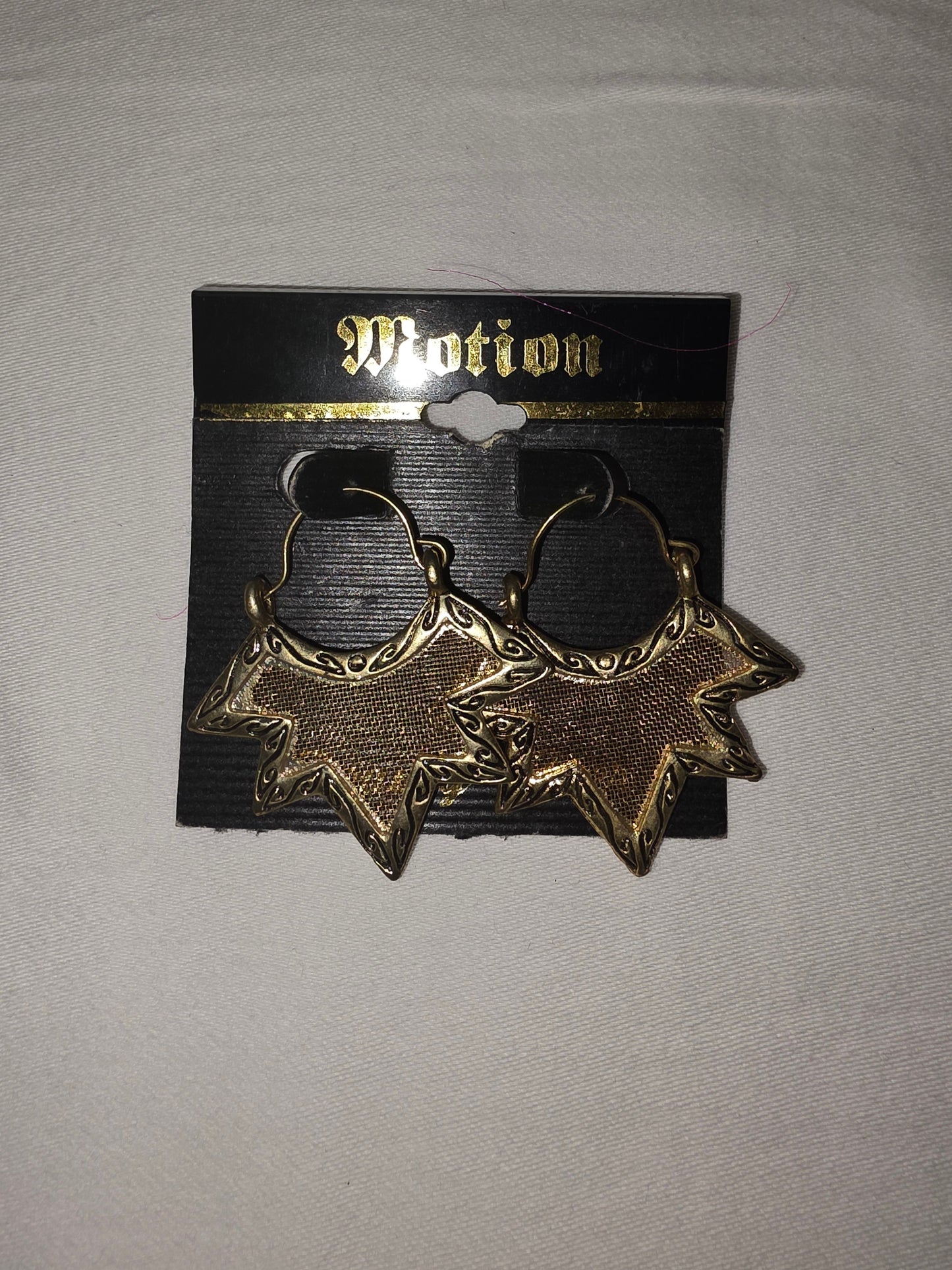 Artisan Brass Fan Dangle Earrings with Tribal Filigree - All Seasons Curves