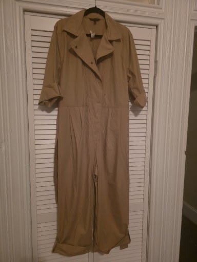 Banana Republic Tan Belted Trench - Style Jumpsuit - All Seasons Curves