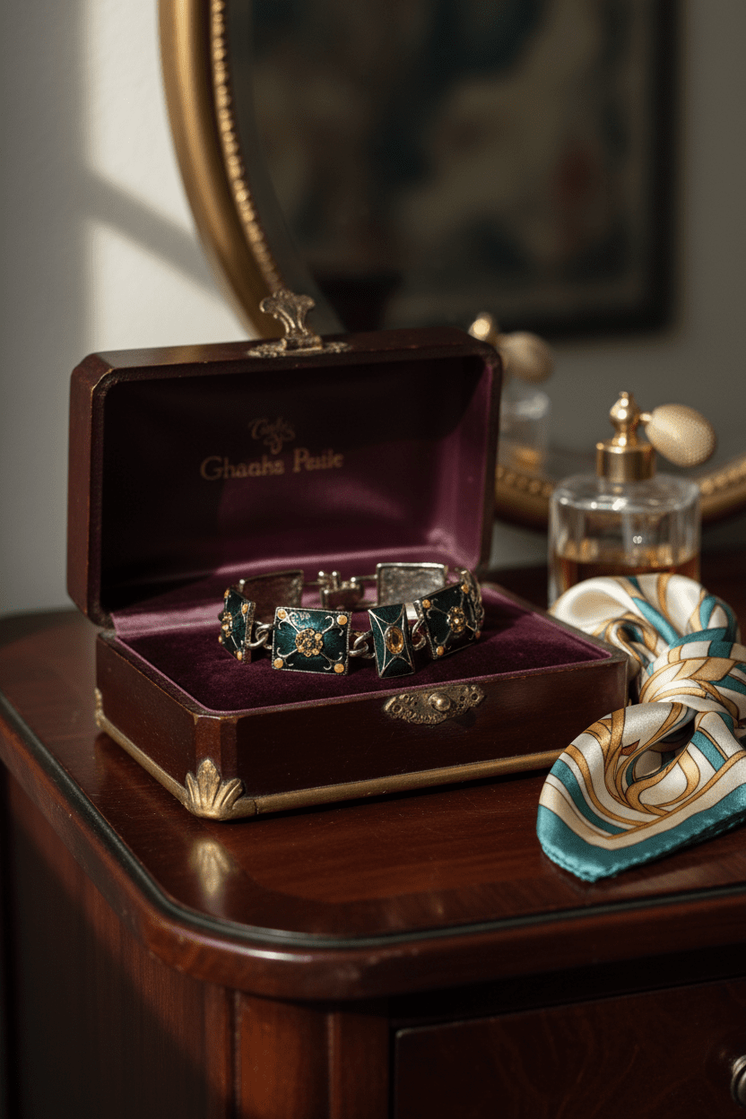 Vintage Inspired Tile Bracelet - All Seasons Curves