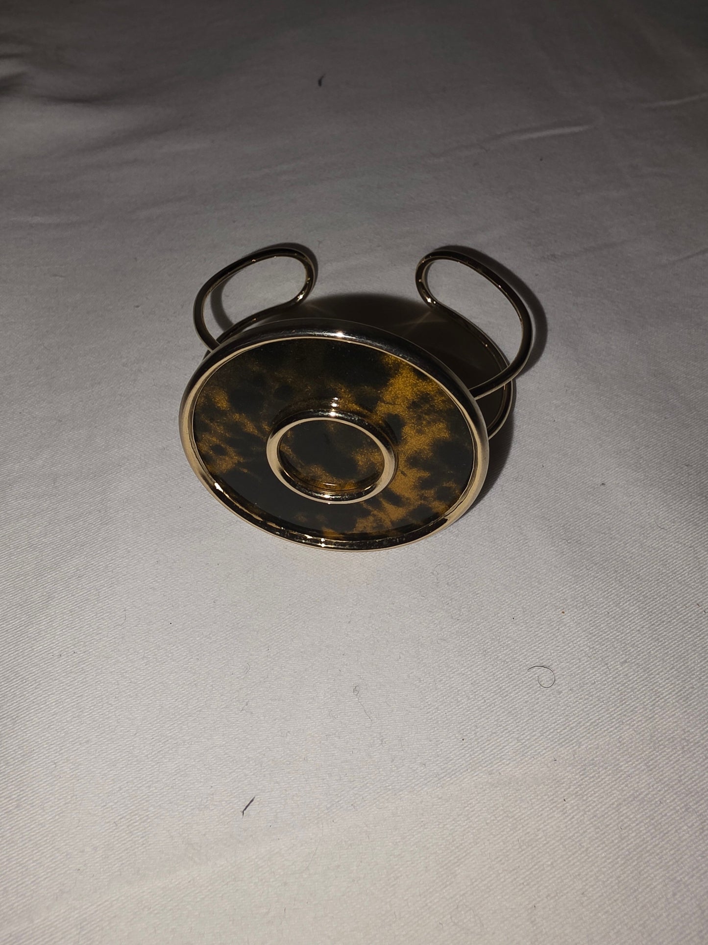 Chic Tortoiseshell & Gold - Tone Open Cuff Bracelet - All Seasons Curves