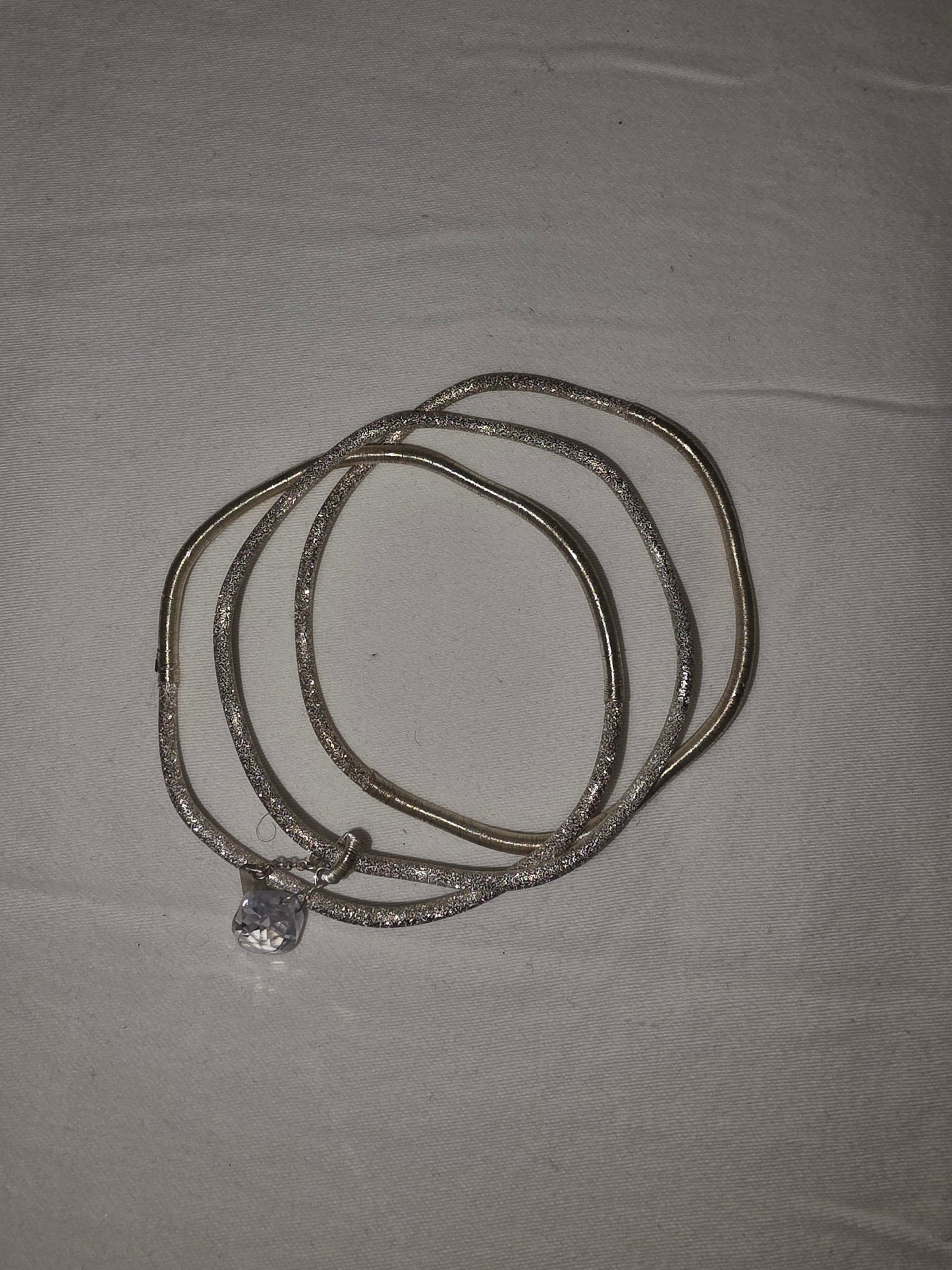 Chic Two - Tone Textured Bangle Set - All Seasons Curves