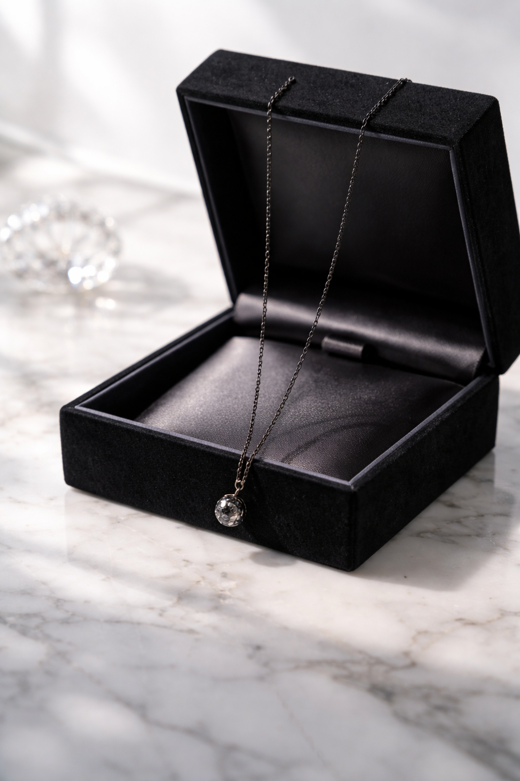 Minimalist Sterling Silver Ball Pendant Necklace | 925 Floating Sphere & Dainty Chain