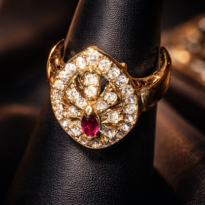 NWT Vintage-Inspired Ruby Cluster Ring