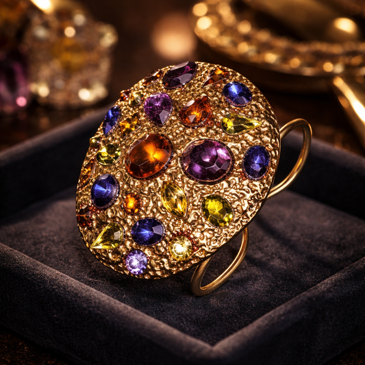 The "Jewel Box" Multi-Colored Gemstone Cocktail bangle