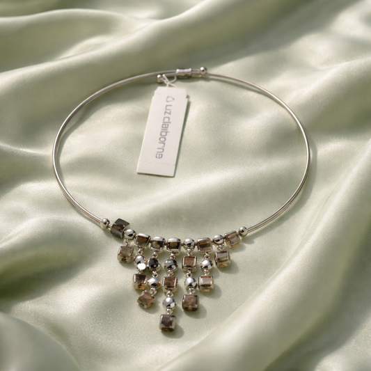 The "Auz Claiborne" Smoked Quartz Crystal Dangle Choker