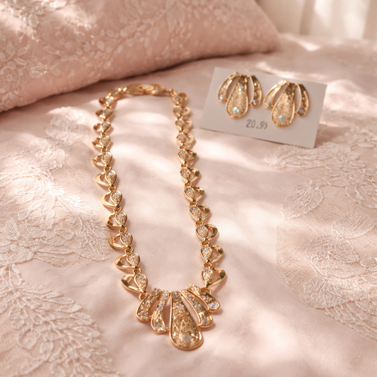 The "Eternal Devotion" Crystal Heart & Drop Jewelry Set