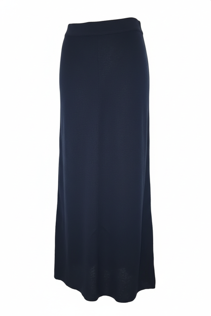 New without Tag Adrianna Papell The "Everyday Essential" Navy Blue Straight-Leg Maxi Skirt Size Large