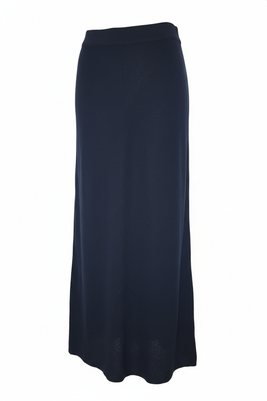 New without Tag Adrianna Papell The "Everyday Essential" Navy Blue Straight-Leg Maxi Skirt Size Large