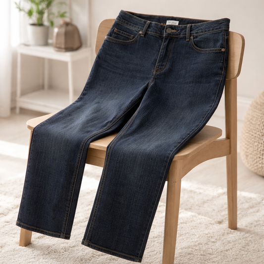 Coldwater Creek The "Everyday Classic" Dark Wash Straight-Leg Jeans Size 16