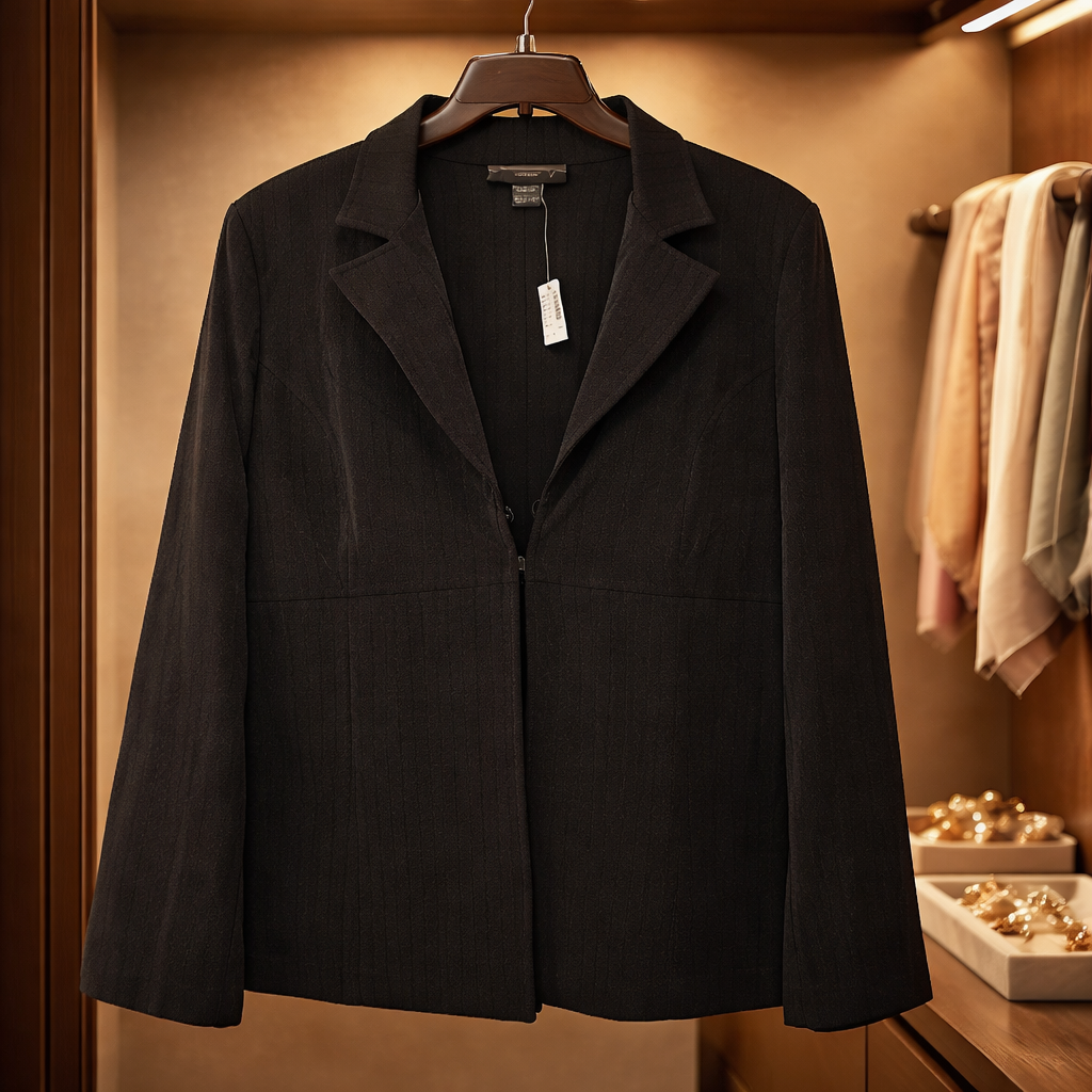 The "City Chic" Black Crepe Tailored Blazer Size 20