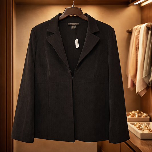 The "City Chic" Black Crepe Tailored Blazer Size 20