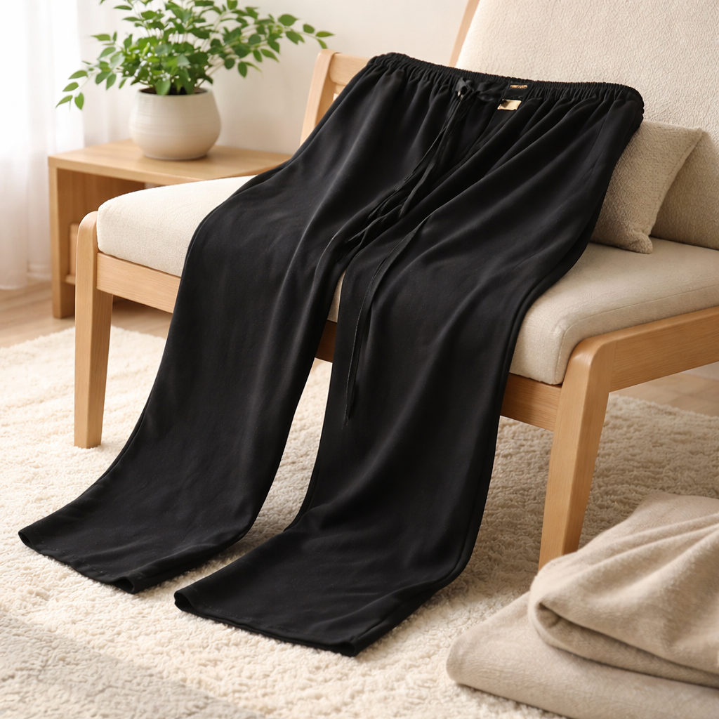 Lane BRYANT The "Luxe & Lounge" Black Velvet Wide-Leg Pants Size 18/20