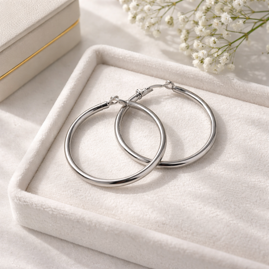 The "Timeless" Classic Sterling Silver Hoop Earrings