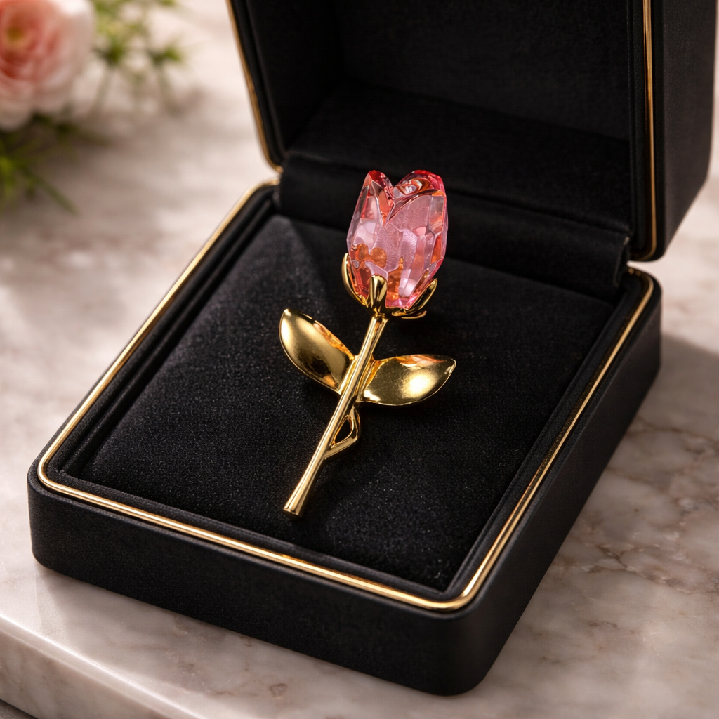 A Timeless Token of Affection: The Crystal Rose Keepsake