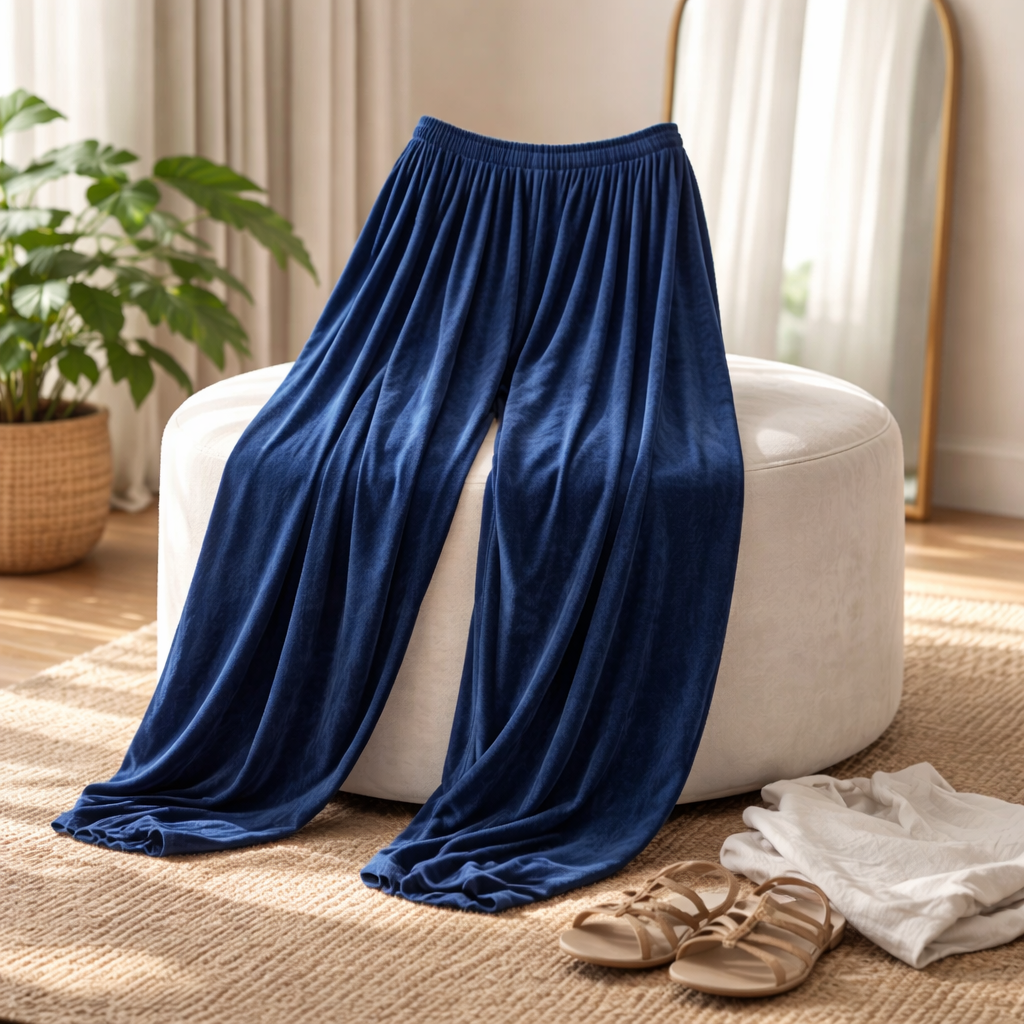 Women’s Velvet Wide-Leg Palazzo Pants 20W
