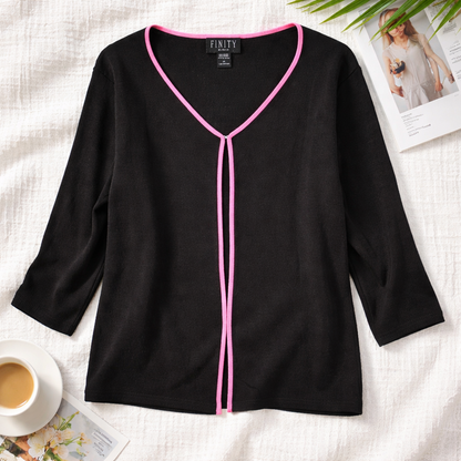 Finity woman sophisticated and vibrant 2-piece top set. Size 1X