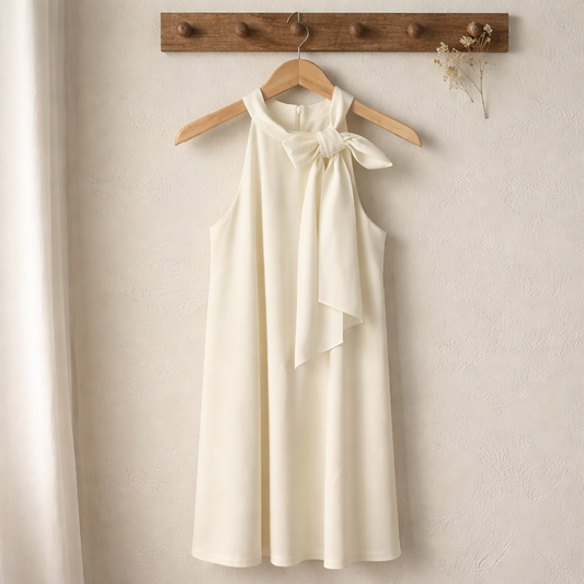 Sophisticated Vince Camuto bow-neck halter dress. Size 6