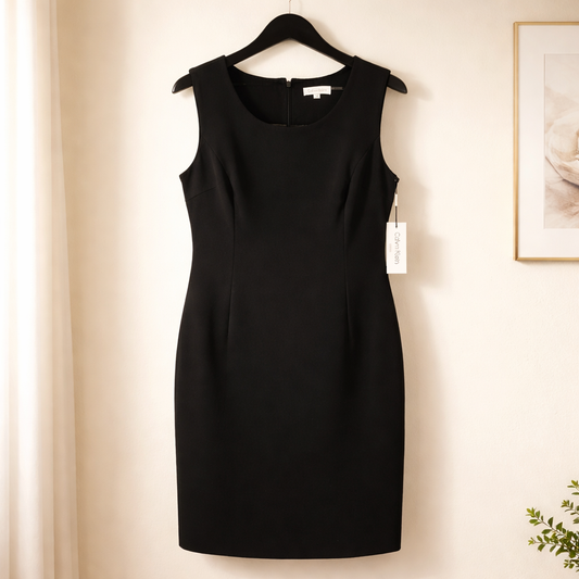 Quintessential 2 PCS Calvin Klein sleeveless sheath dress with a Blazer. Size 4