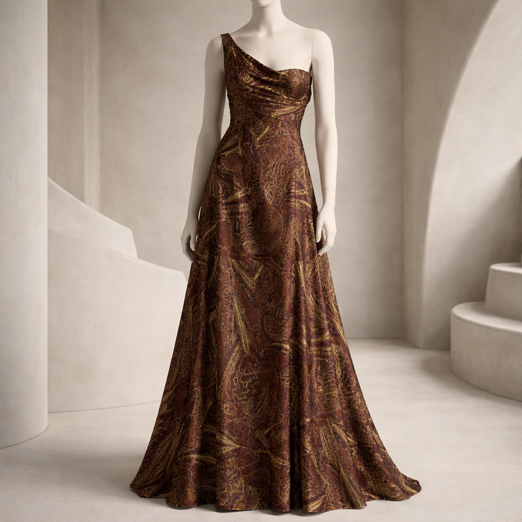 Ralph Lauren floor-length evening gown. Size 14