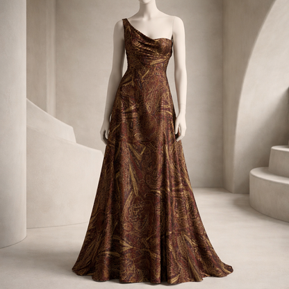 Ralph Lauren floor-length evening gown. Size 14