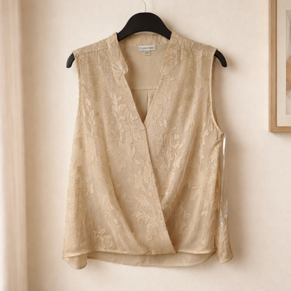 Sophisticated Calvin Klein sleeveless blouse