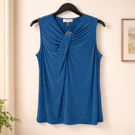 Kasper Women's Sleeveless Knot Front Jersey Top Size 1X