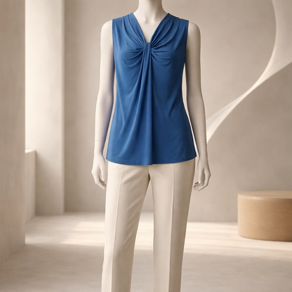 Kasper Women's Sleeveless Knot Front Jersey Top Size 1X