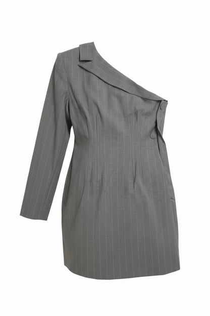 BCBGMAXAZRIA one-shoulder tailored dress. Size 8