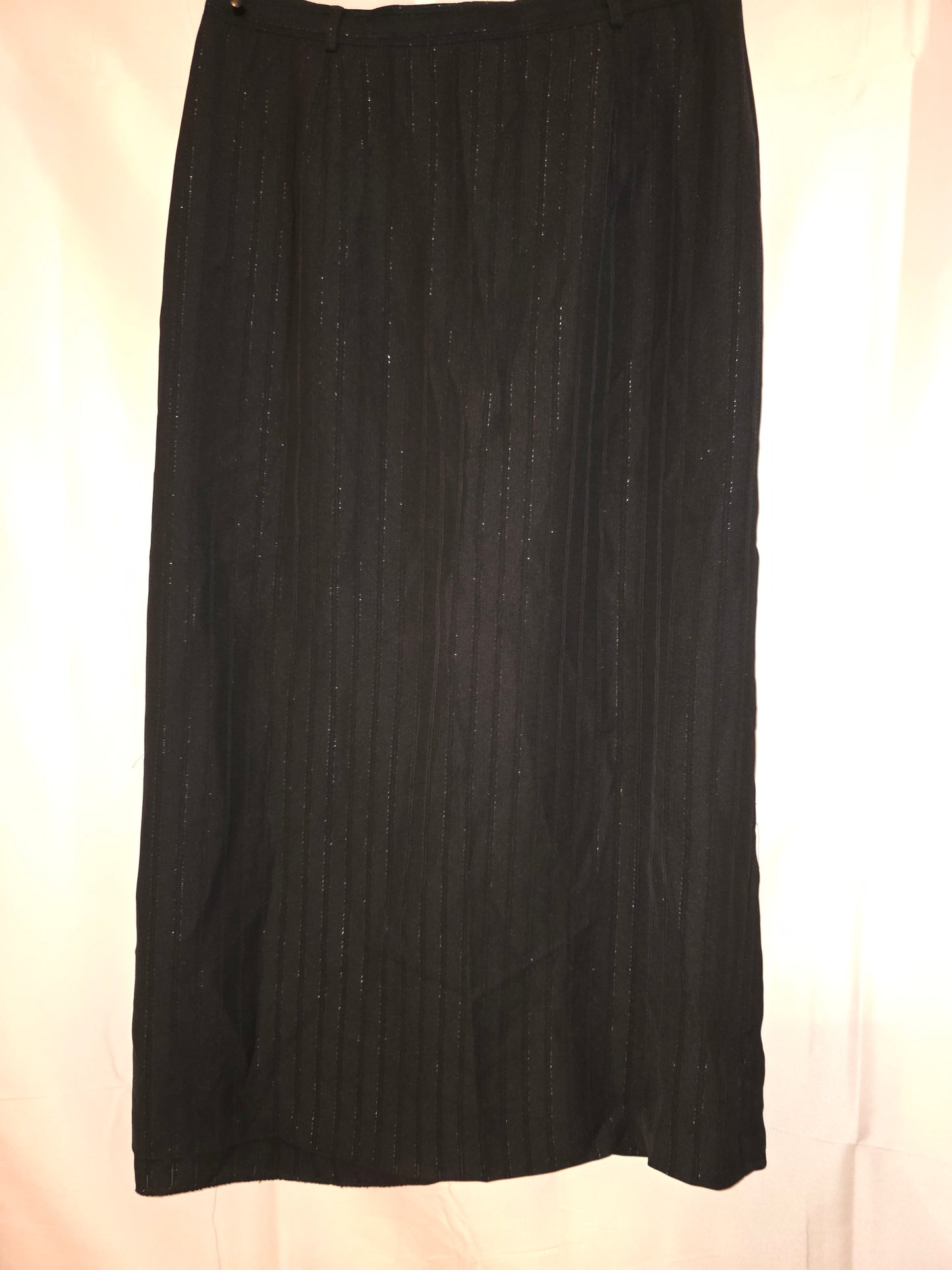 New without Taq SAG HARBOR The "Starlight" Black & Silver Sparkle Maxi Skirt Size 14
