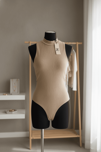 BCBG Light pink mock neck bodysuite - All Seasons Curves