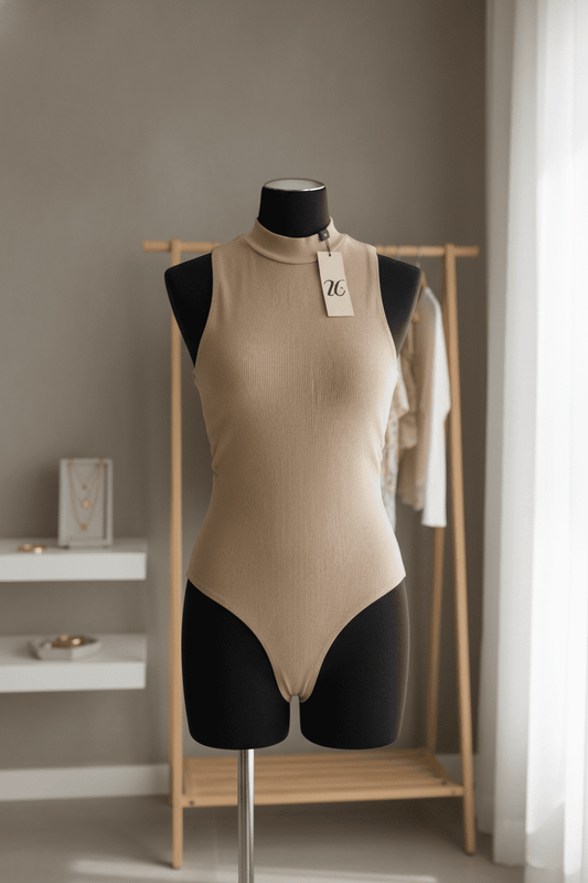 BCBG Light pink mock neck bodysuite - All Seasons Curves