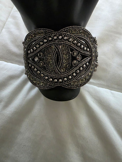 Ornate, vintage - style statement cuff or hinged bangle bracelet - All Seasons Curves