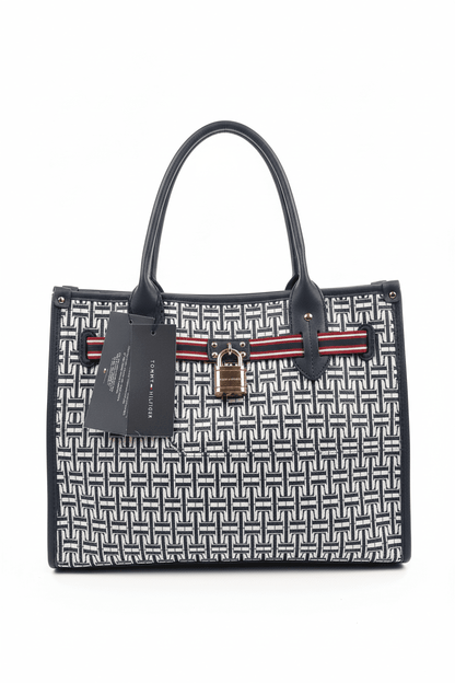 Tommy Hilfigher structured, patterned handbag - All Seasons Curves