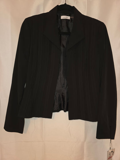 NWT Calvin Klein Black Classic - Fit One - Button Blazer Size 4 - All Seasons Curves