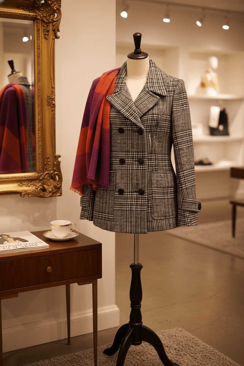 Chic Maralyn & Me plaid peacoat. - All Seasons Curves