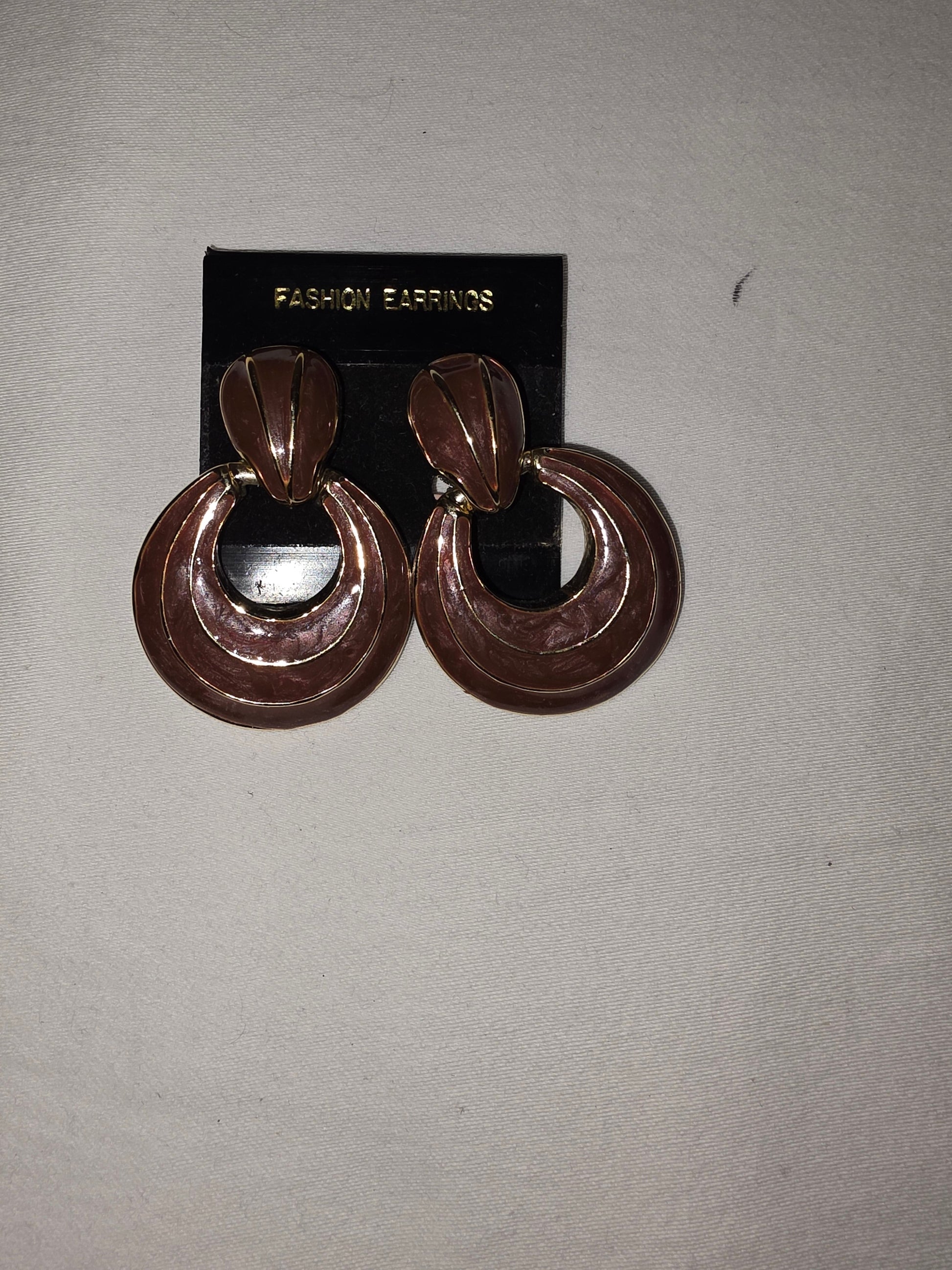 Brown Resin Statement Hoop Earrings - All Seasons Curves