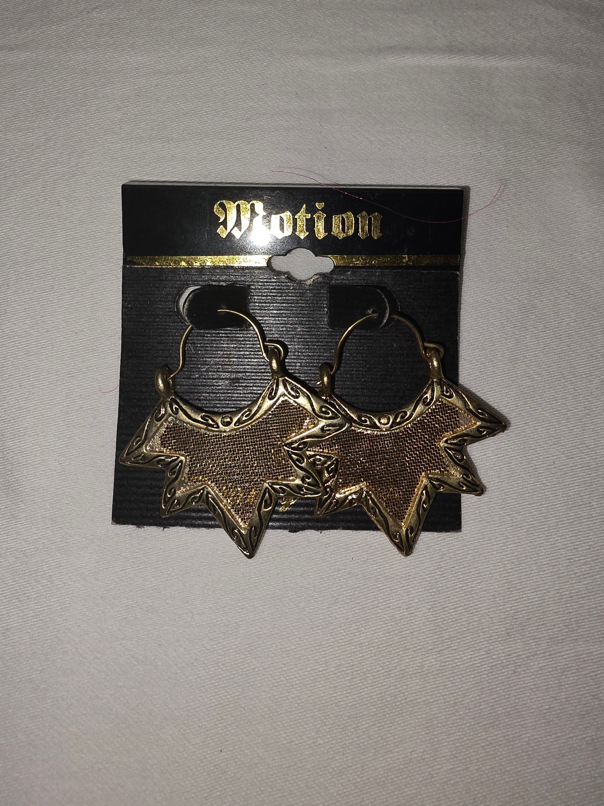 Artisan Brass Fan Dangle Earrings with Tribal Filigree - All Seasons Curves