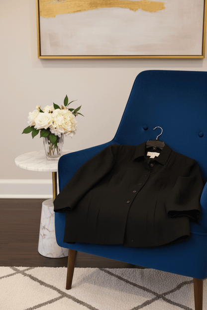 Slightly worn Maggie McNaughton Classic Black Tailored 3/4 Sleeve Blazer Size 16W - All Seasons Curves