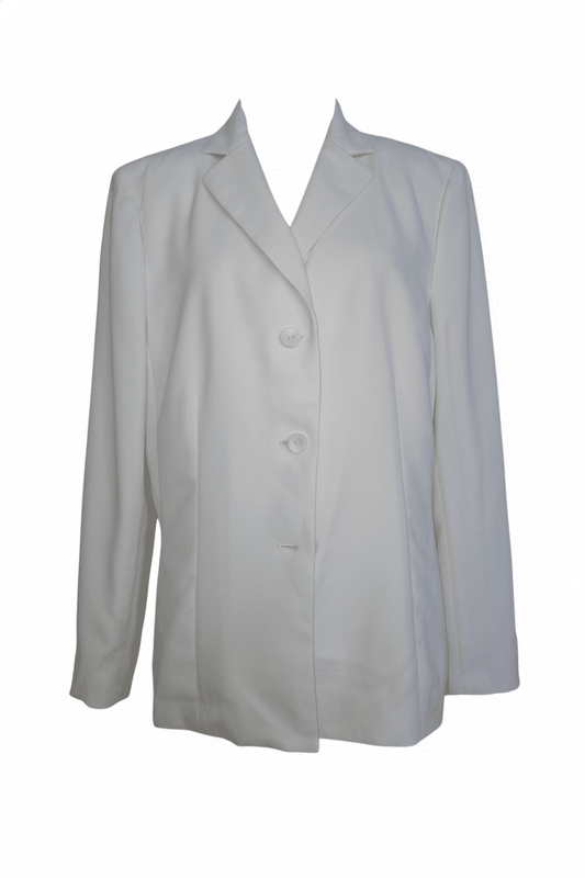 Slightly worn Jones studio Elegant White Single - Breasted Tailored Blazer - All Seasons Curves
