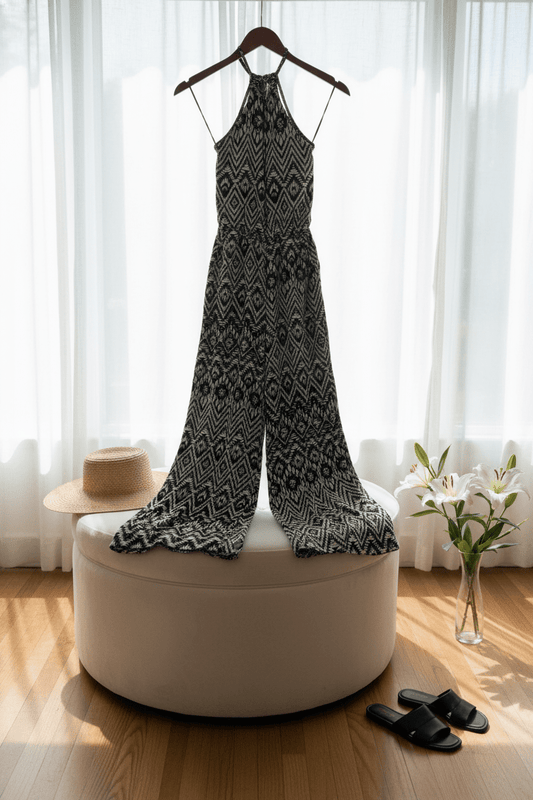 Small NWT Romeo & Juliet Sleeveless Halter Neck Wide - Leg Jumpsuit - All Seasons Curves