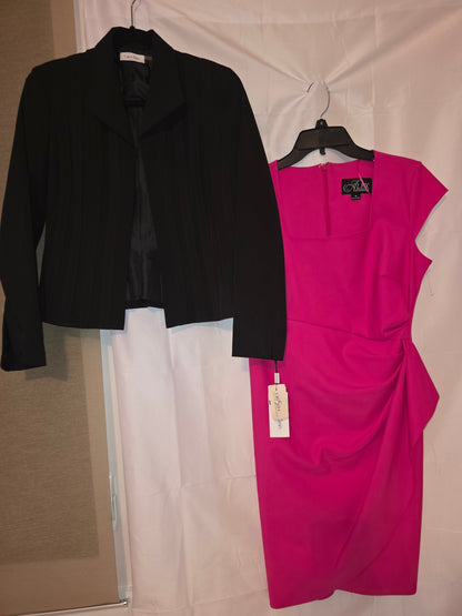 NWT Calvin Klein Black Classic - Fit One - Button Blazer Size 4 - All Seasons Curves