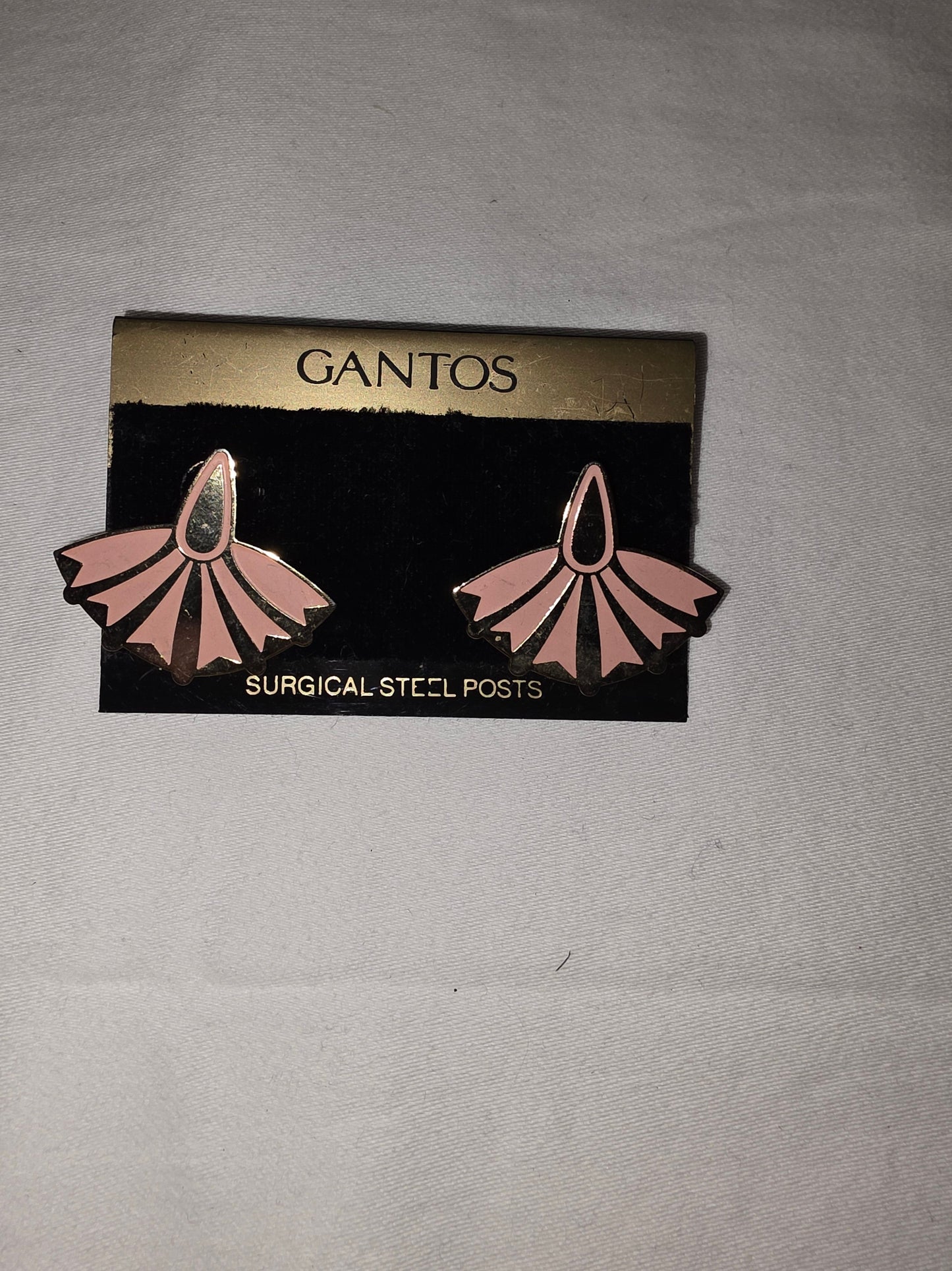 Gantos Pink & Silver - Tone Fan Stud Earrings with Surgical Steel Posts - All Seasons Curves