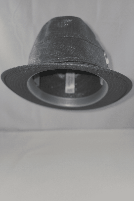 Stylish Grey Woven Trilby Fedora Hat with Shimmer Finish - All Seasons Curves