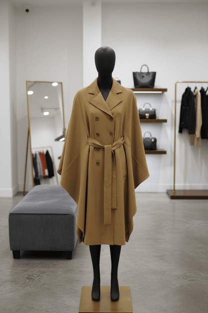 Gabrielle Union tan, double - breasted trench coat - All Seasons Curves