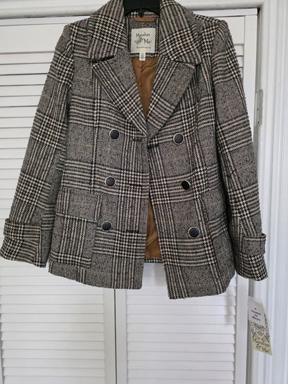 Chic Maralyn & Me plaid peacoat. - All Seasons Curves