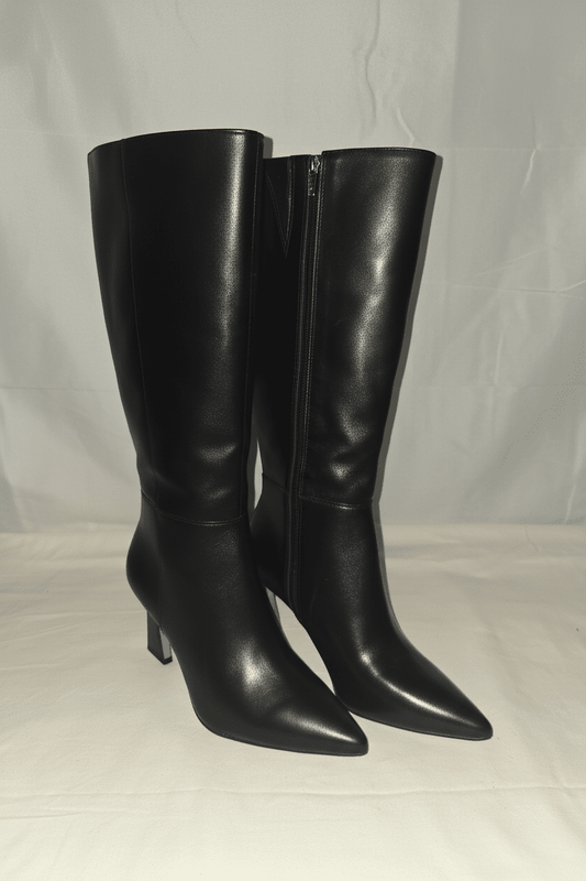 Vince Camuto sleek black pointed - toe knee - high boots - All Seasons Curves