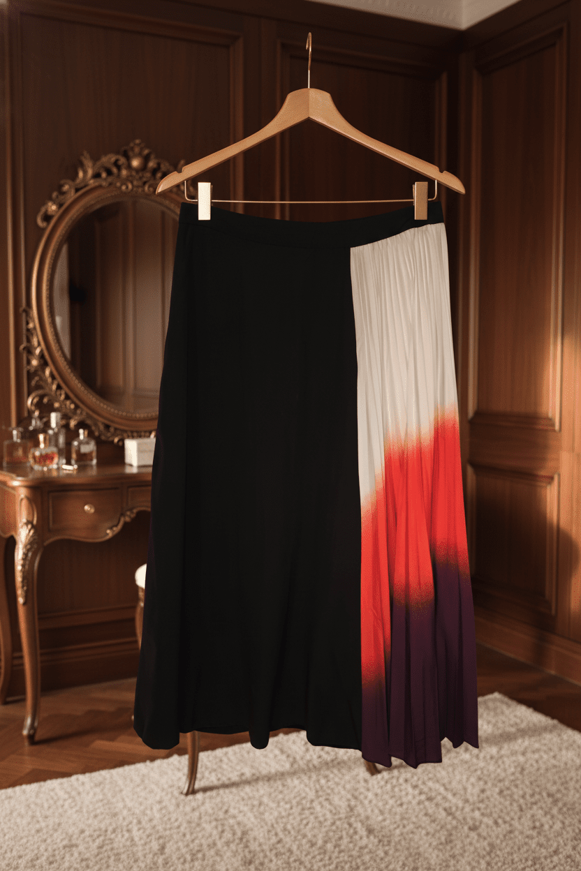 An elegant, long pleated skirt - All Seasons Curves
